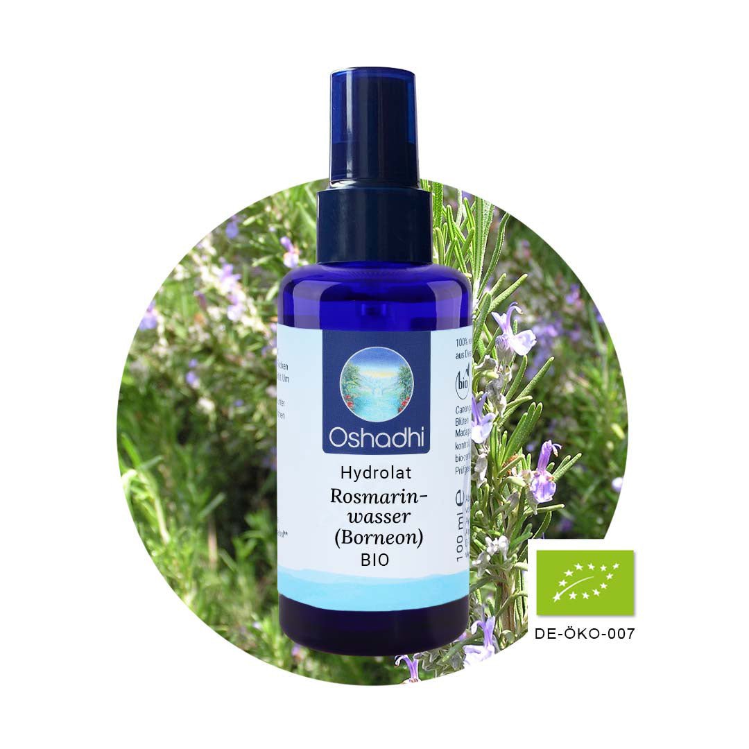 Bio-Rosmarinwasser (Borneon) EU-bio – vitalisierend & klärend – Oshadhi