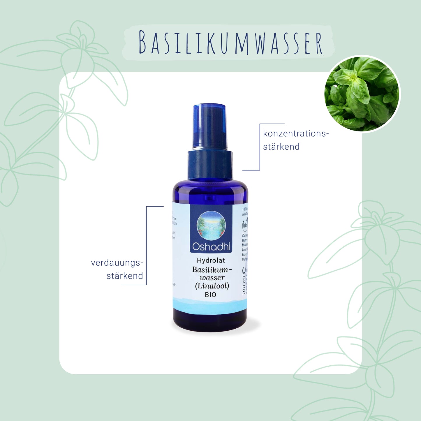 Basilikumwasser (Linalool) bio