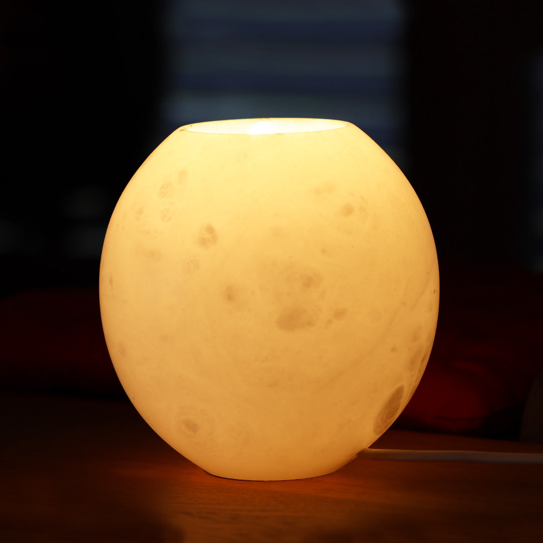 Moonlight Alabaster-Lampe klein