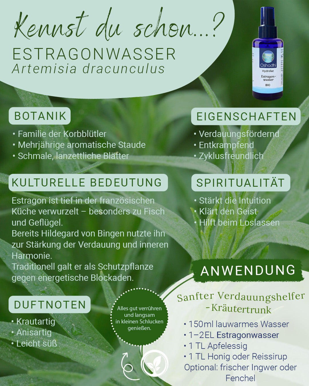 Estragonwasser bio