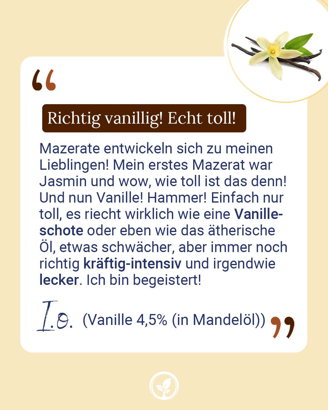 Vanille 4,5 % (in Mandelöl) EU-bio