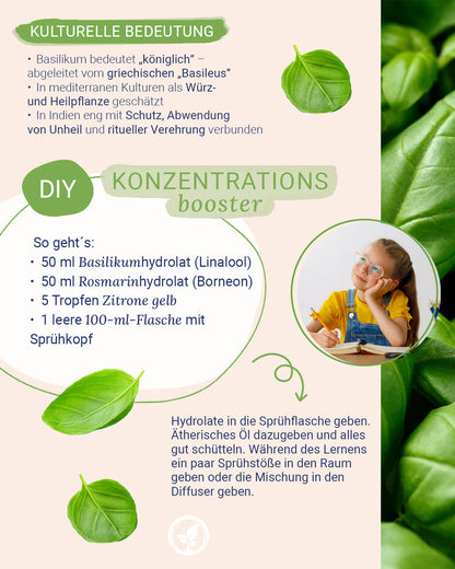Basilikumwasser (Linalool) bio