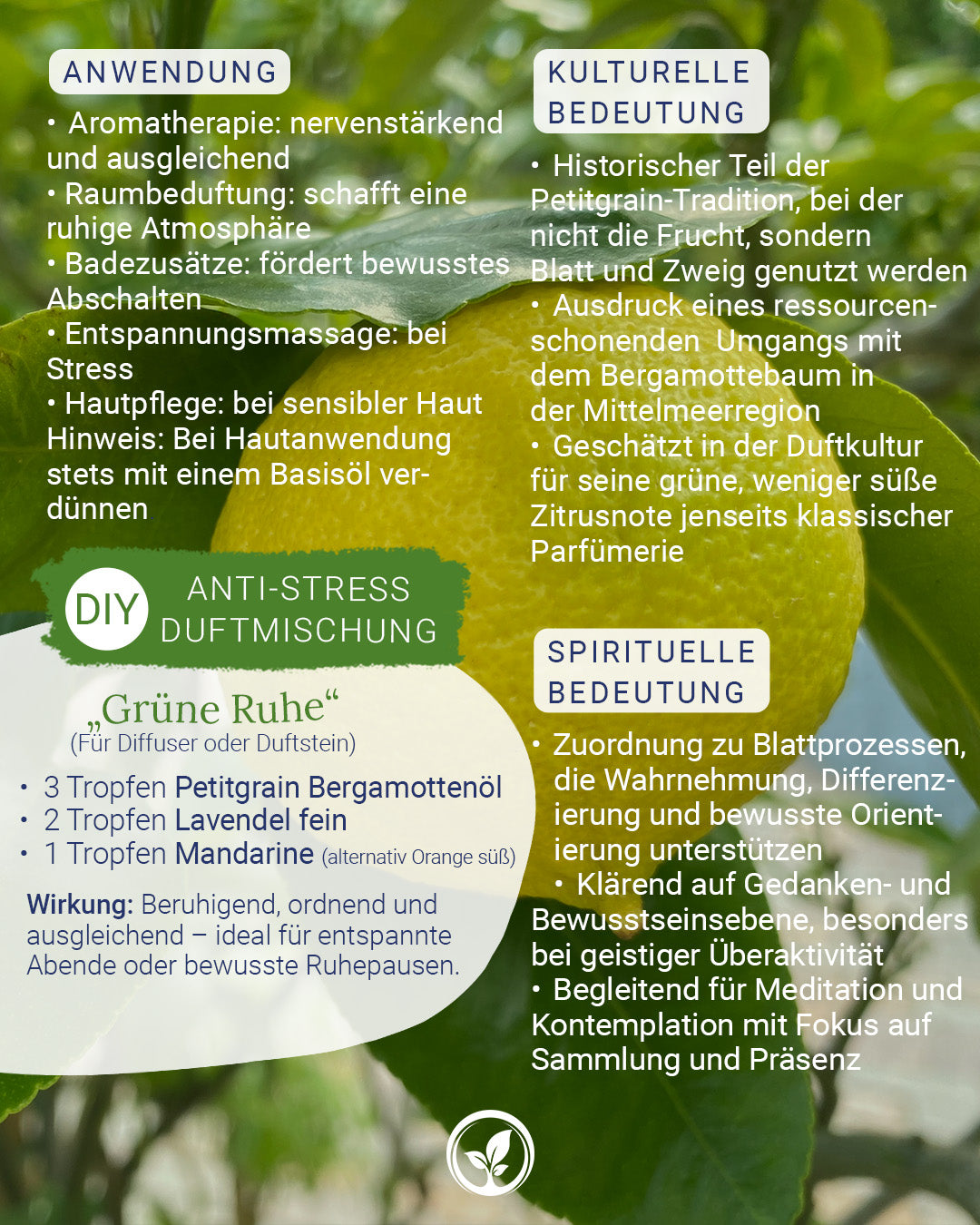 Petitgrainöl Bergamotte