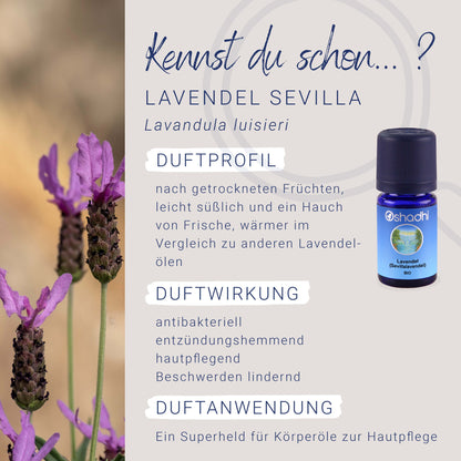 Lavendel (Sevillalavendel) EG-bio – Ätherisches Öl